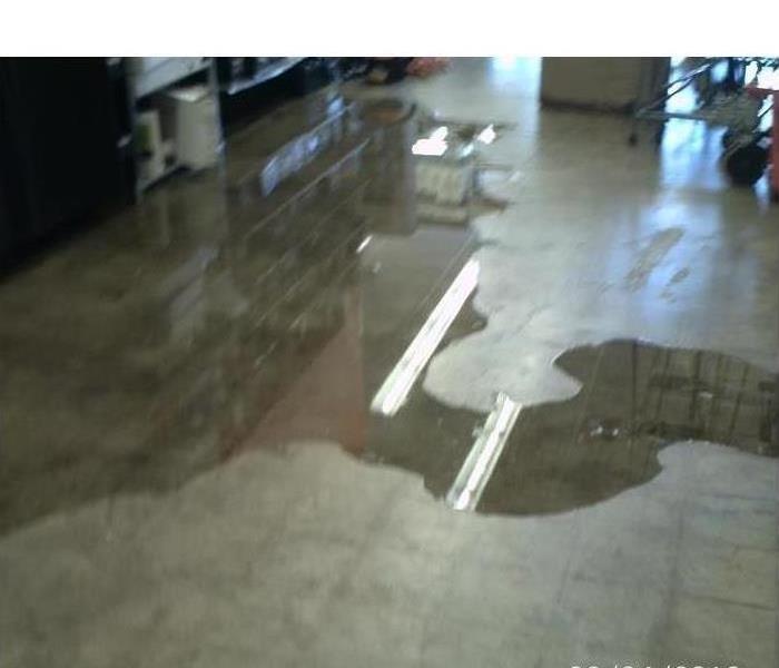 water on floor of commercial building 